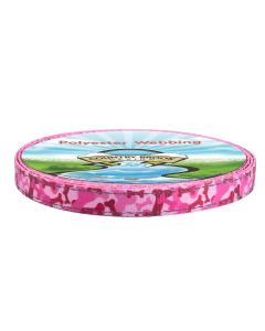 5/8 Inch Pink Bone Camo Reflective Polyester Webbing