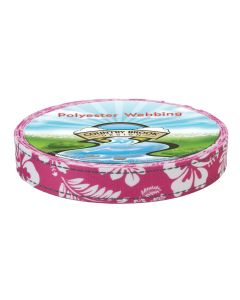 1 Inch Pink Hawaiian Reflective Polyester Webbing