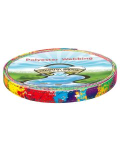 5/8 Inch Paint Splatter Reflective Polyester Webbing