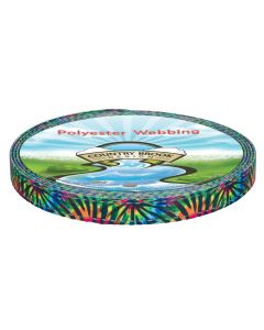 Tie Dye Stripes Reflective Polyester Webbing