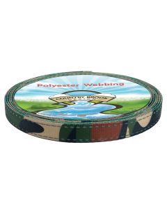 Reflective Woodland Camo HD Polyester Webbing