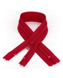 YKK® #3 Lightweight Closed-End Zipper, 7 Inch Length, Hot Red 519