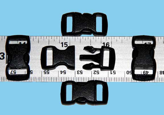 20   3/8 Contoured National Molding Plastic Buckles  