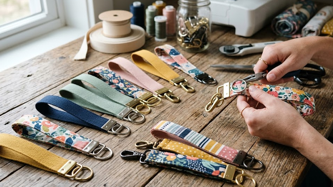 How to Make a Key Fob Wristlet (Beginner Friendly)