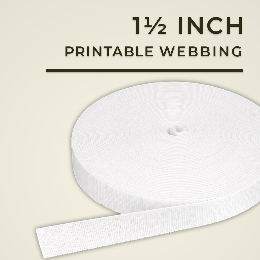 1 and a half inch printable webbing product button