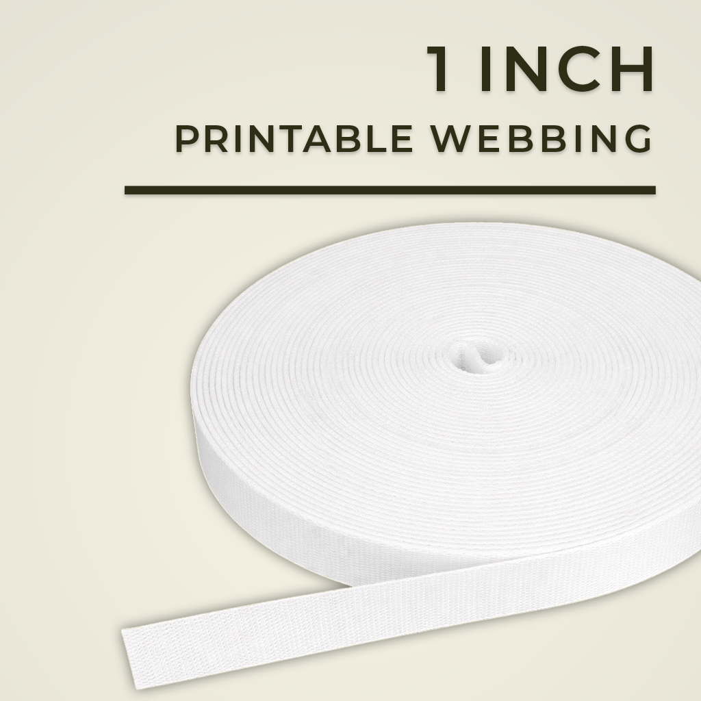 1 inch printable webbing product button