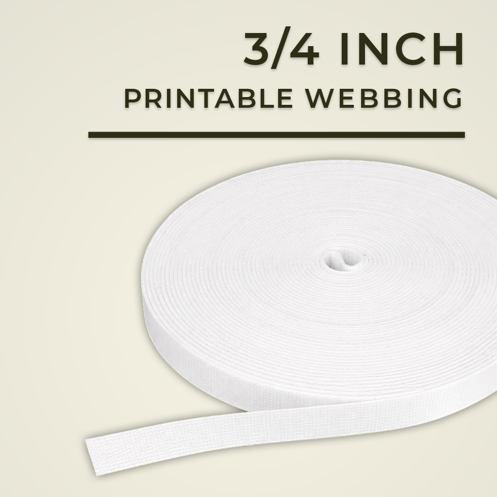 3/4 printable webbing product button