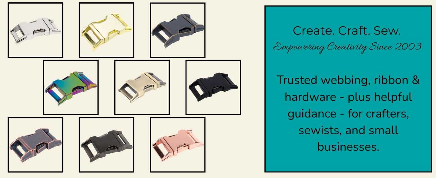 Showing different buckle finishes 
