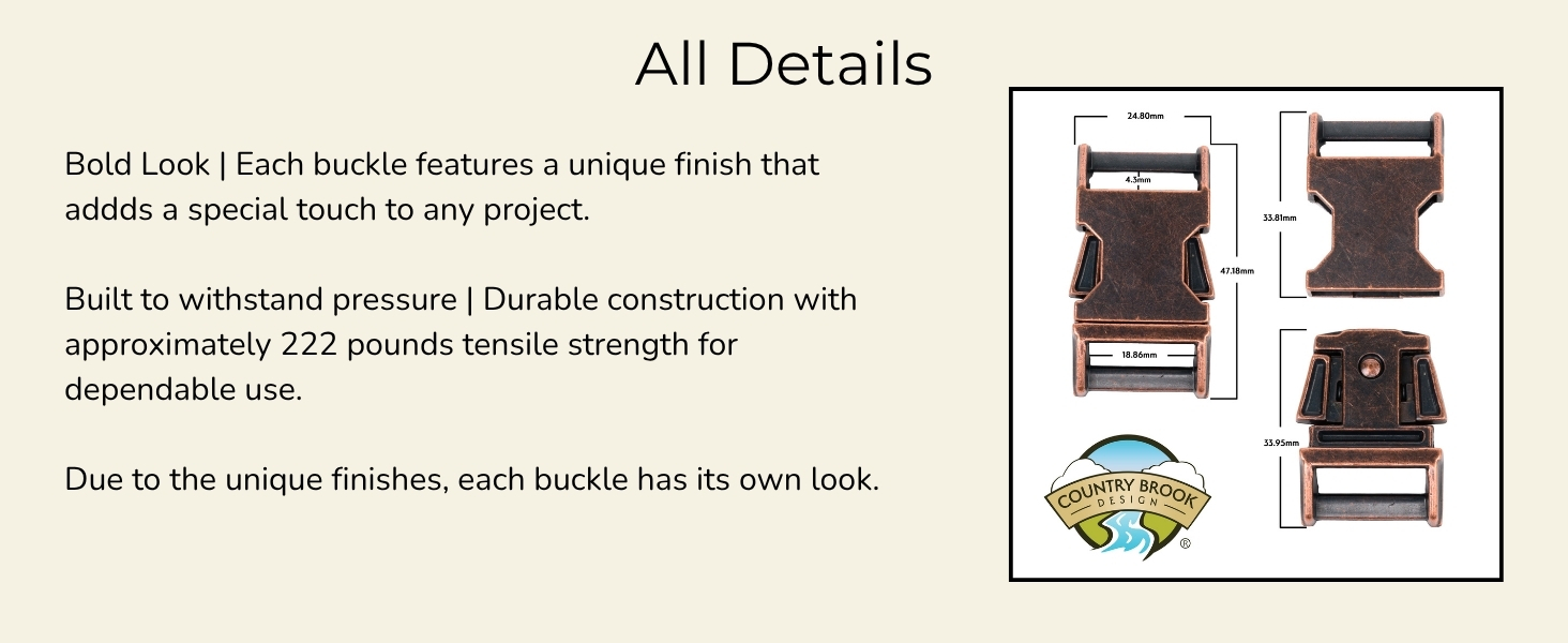 All details about contoured side release buckles