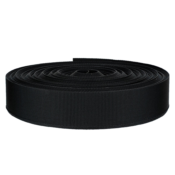 Roll of black polypropylene webbing