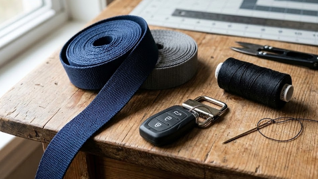 Crafting supplies used to make a key fob