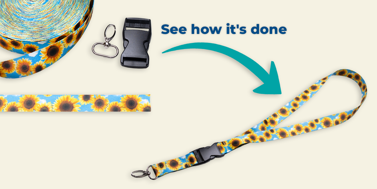 Sunflower webbing and lanyard hardware