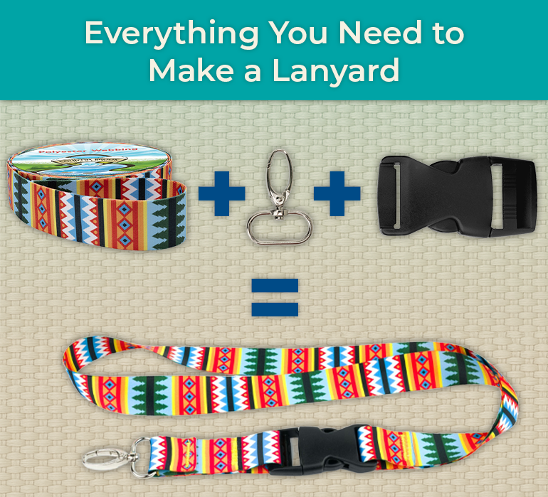 Lanyard hardware and webbing banner
