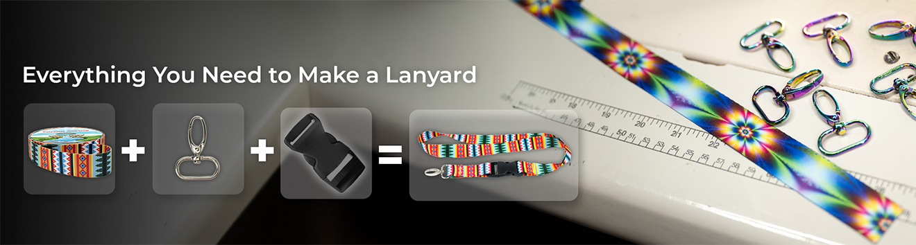 Lanyard hardware and webbing banner