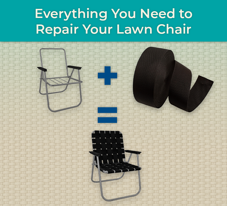 Lawn chair repair materials banner