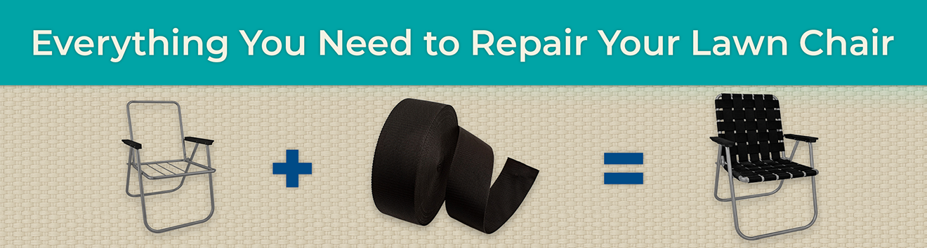 Lawn chair repair materials banner