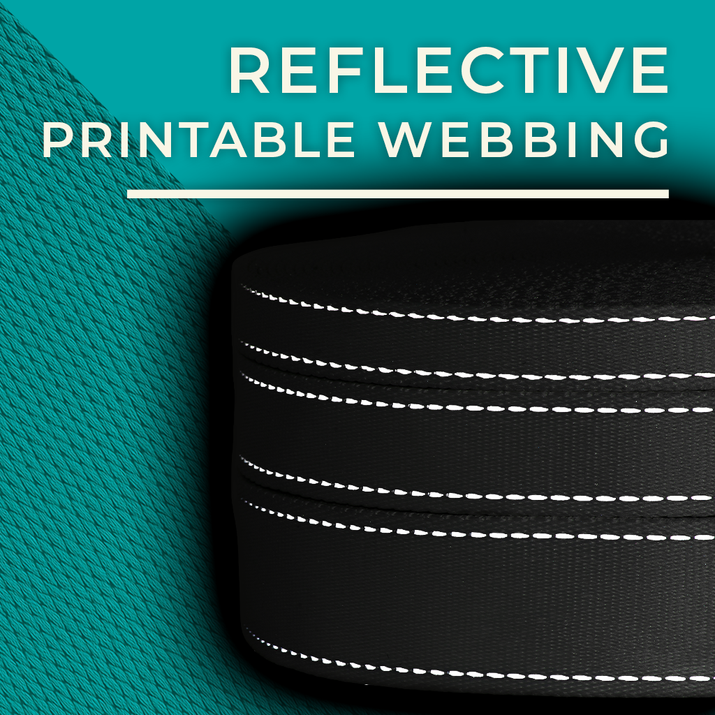 Reflective printing webbing product button