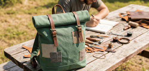 custom crafted canvas crafting bag