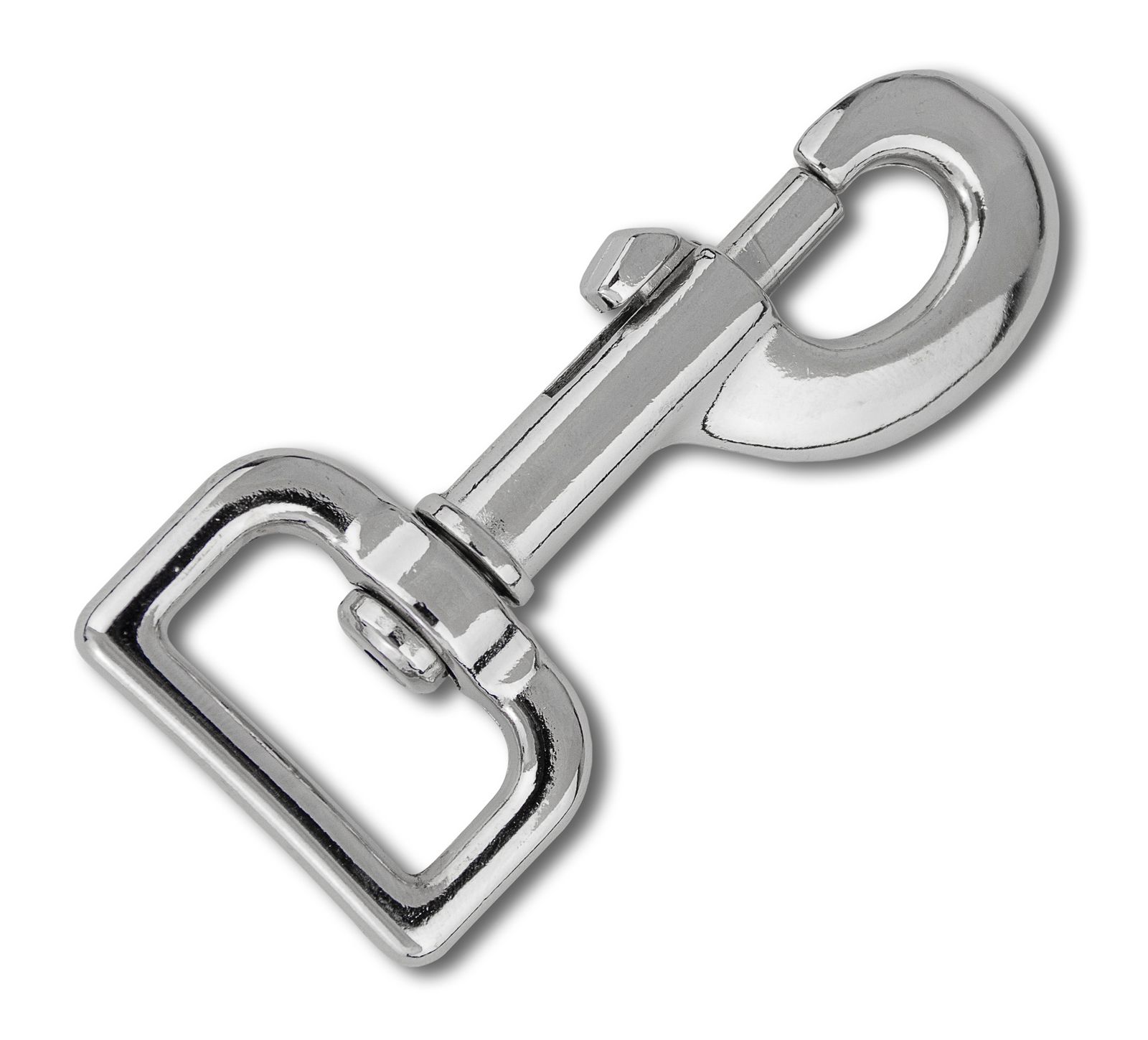 A picture of a bolt hook snap with a swivel eye.