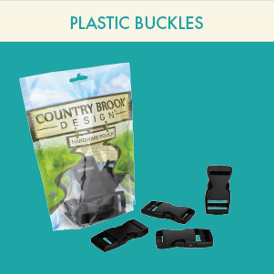 A packof Country Brook Design's plastic buckles