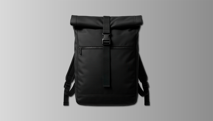 Black backpack using nylon backpack straps
