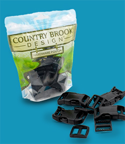 A packof Country Brook Design's plastic buckles